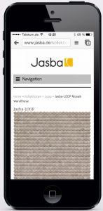 jasba.de macht dank Magento auch auf dem iPhone eine gute Figur