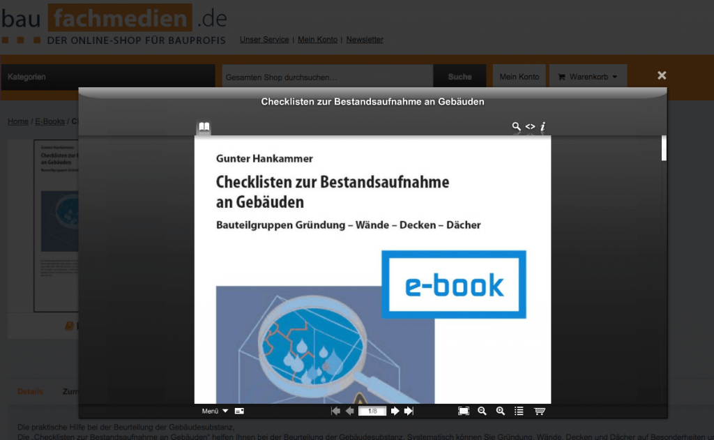ebook widget im magento b2b shop
