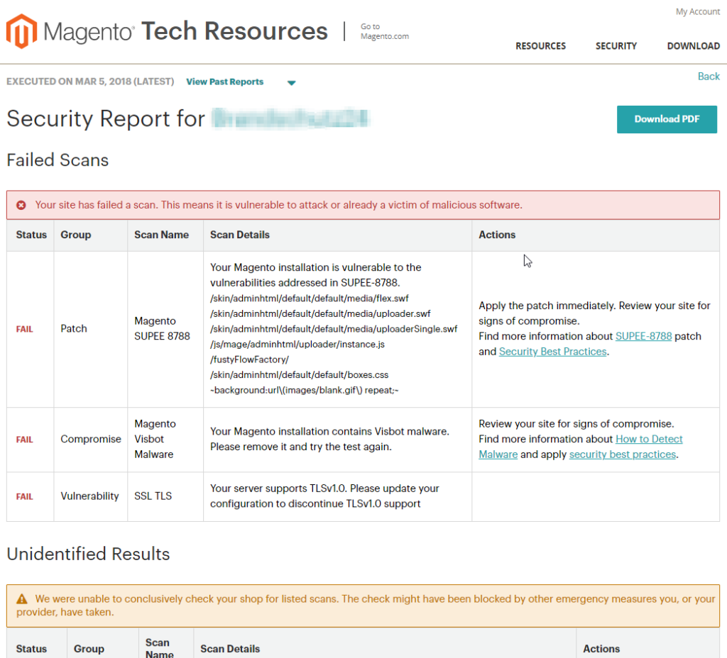 Magento Backend security reports, Tech Resources