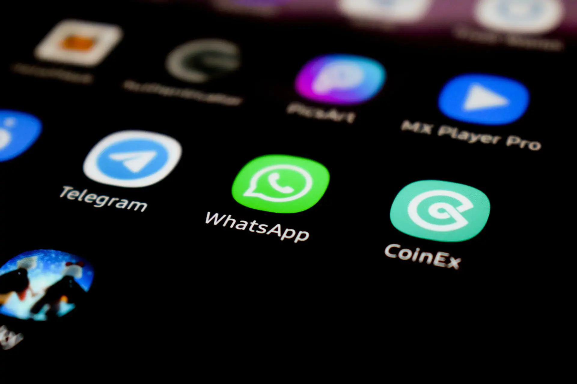 Oberfläche App-Icons im Mittelpunkt WhatsApp